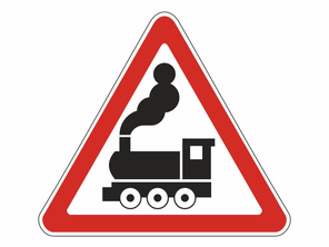 Знак железнодорожный переезд без шлагбаума